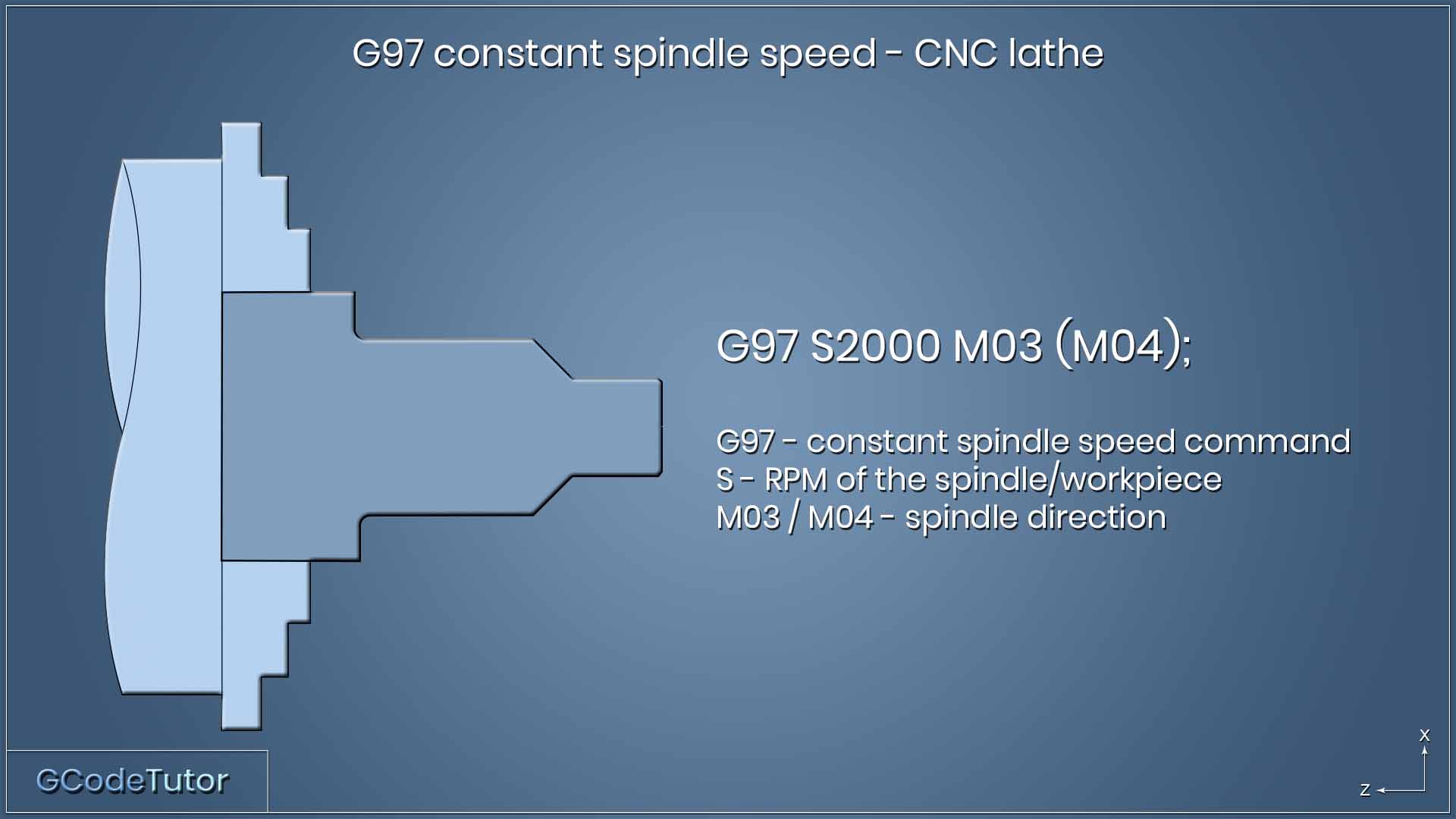 G97 constant spindle speed
