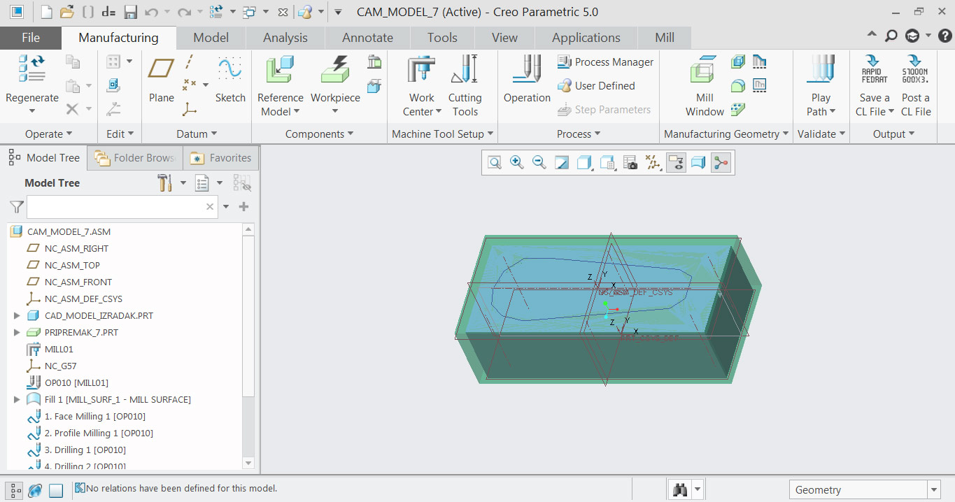 CAD/CAM software interface