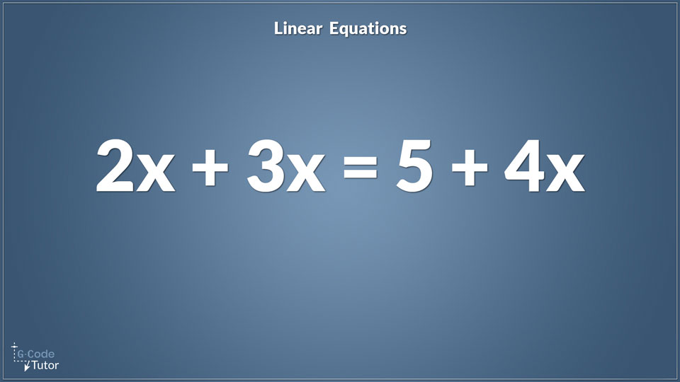 Linear equation with 2 or more unknowns